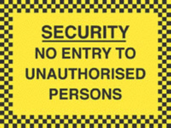 no entry to unauthorised persons