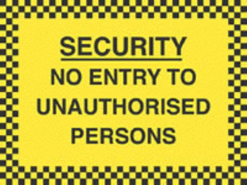 no entry to unauthorised persons