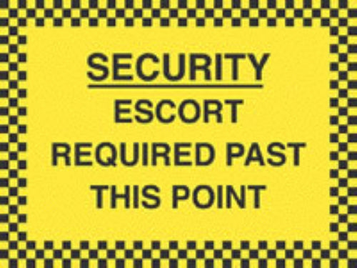 escort required past this point
