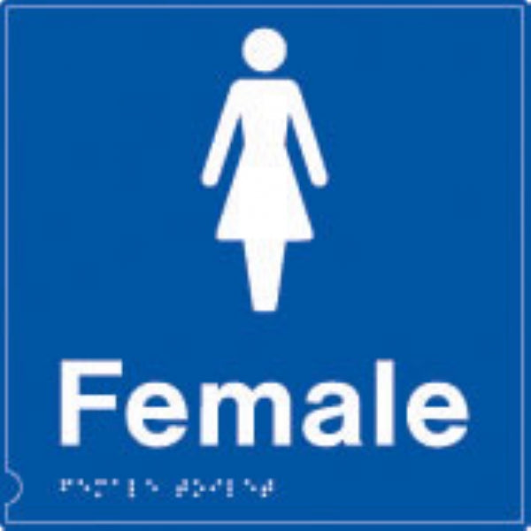 female symbol - (white & blue)