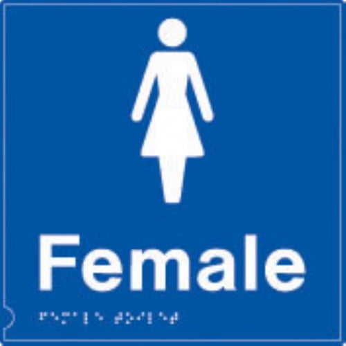 female symbol - (white & blue)