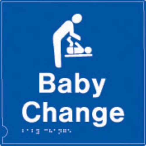 baby change symbol - (white & blue)