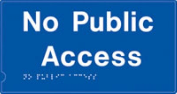 no public access (white & blue)
