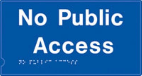 no public access (white & blue)