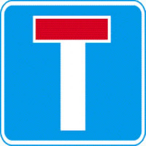 no through road with channel