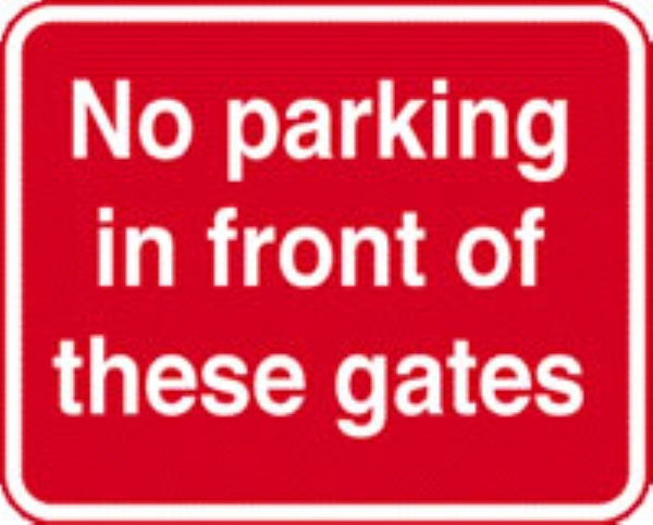 no parking in front of gate  c/w channel