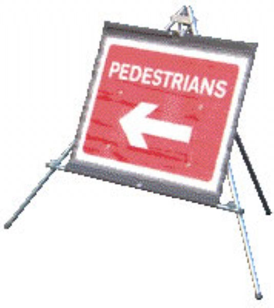 pedestrians reversible arrow