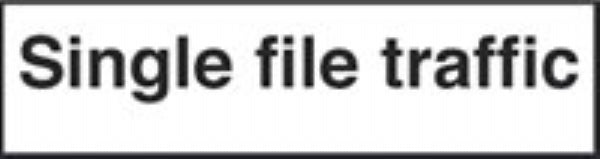 single file traffic supp. panel