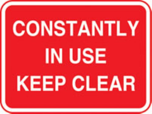 constantly in use keep clear with channel