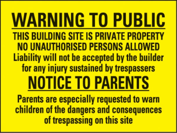 warning to public