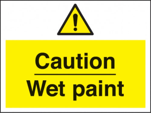 caution wet paint