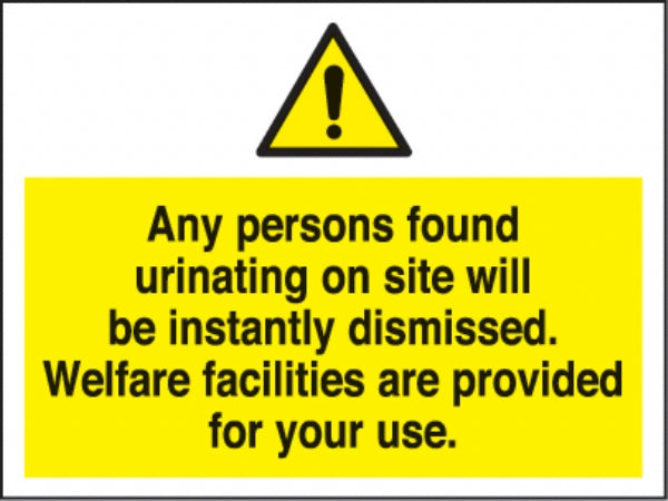 any persons found urinating