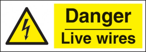 warning danger live wires