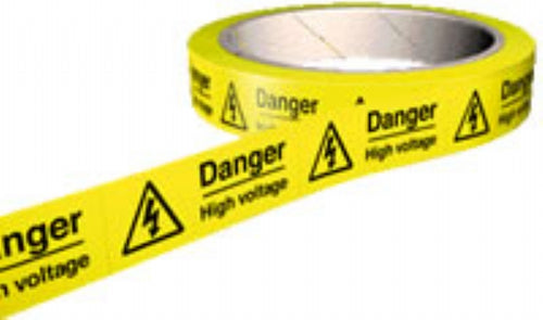 danger high voltage on a roll