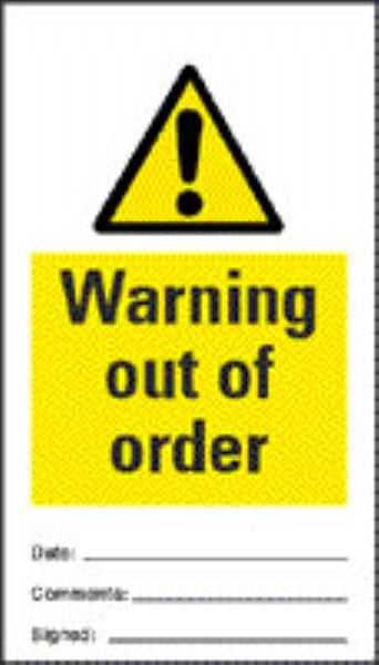 warning out of order