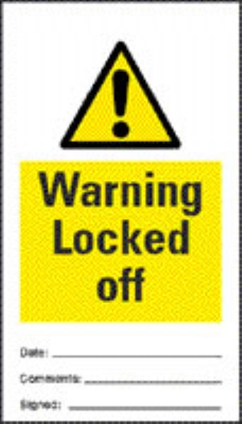 warning locked off (pack of 10)