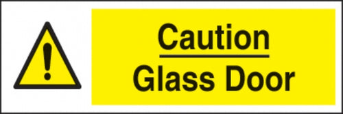 caution glass door