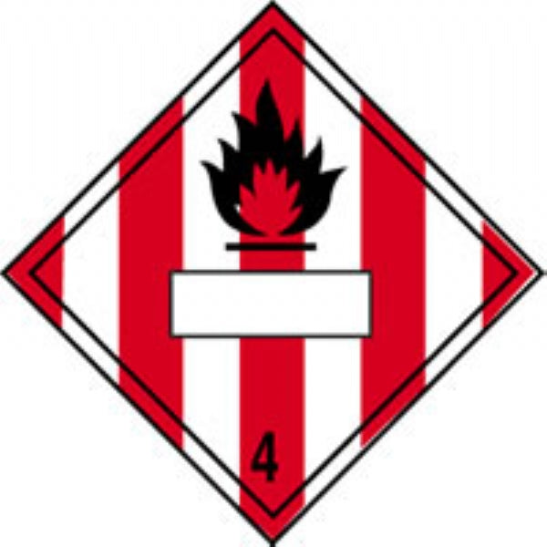 new regulation placard flammable 4