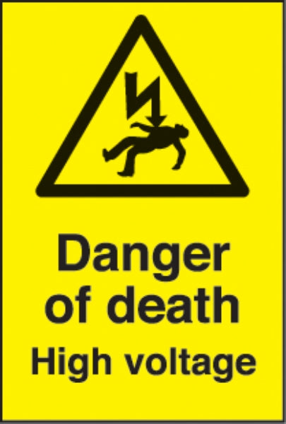 danger of death - high voltage