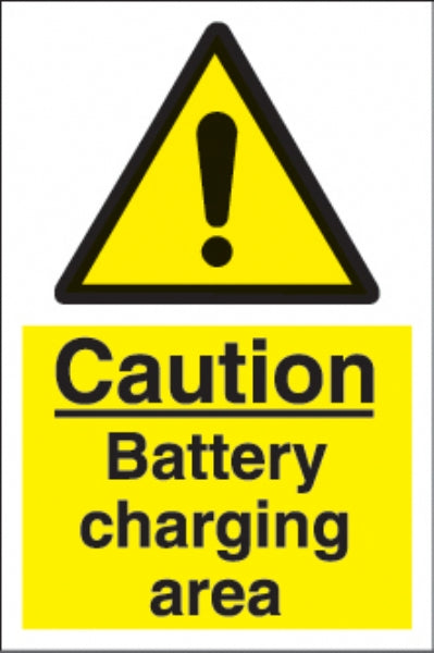 caution - battery charging area