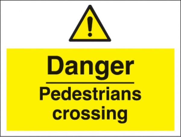 danger pedestrians crossing