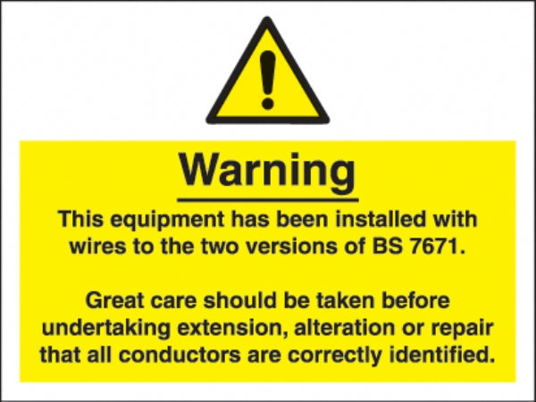 electrical wiring IEE labels (Pack 10)