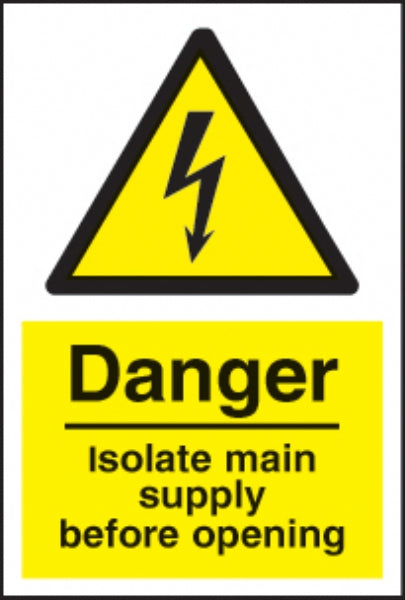 danger isolate main supply