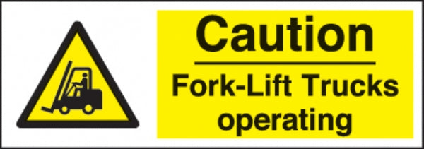 caution fork lift trucks