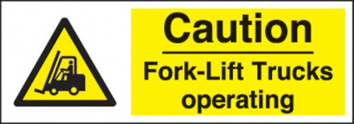 caution fork lift trucks