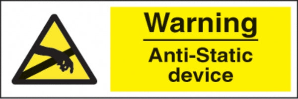 warning anti static devices