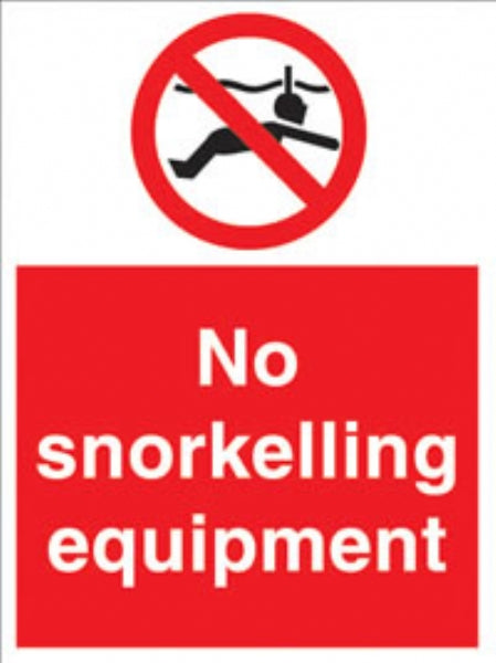 no snorkelling equipment