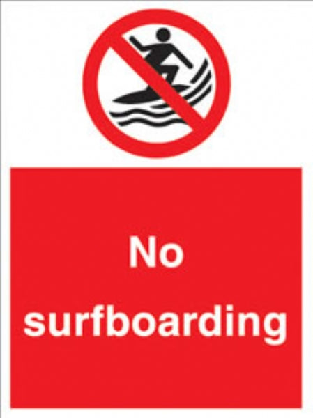 no surfboarding
