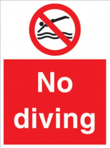 no diving