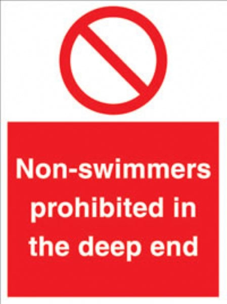 non-swimmers prohibited