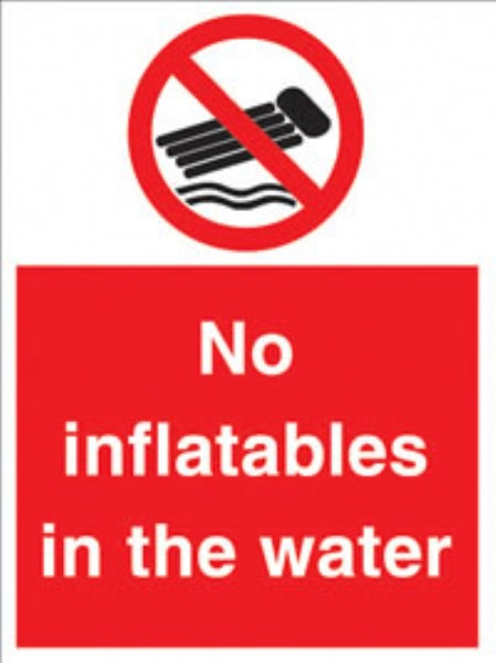 no inflatables in the water