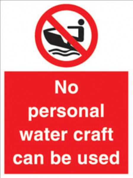 no personal water craft can be used