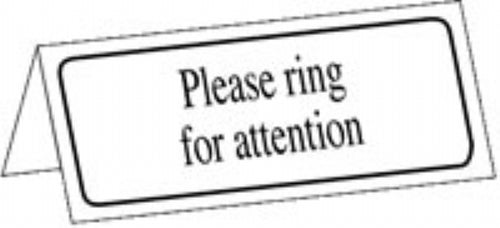 please ring for attention x1