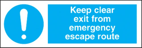 keep clear exit for emergency