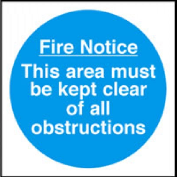 this area must be kept clear