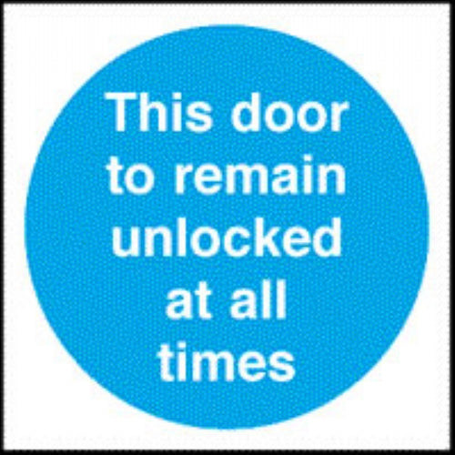 this door to remain unlocked at all times