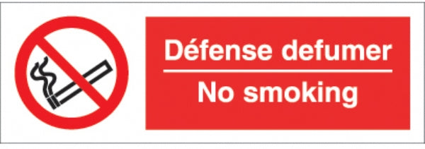 defense defumer no smoking