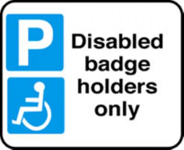 disabled parking only without channel