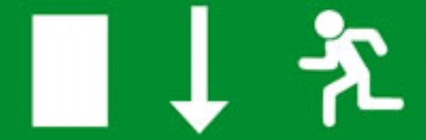 running man arrow down