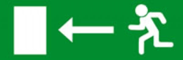 running man arrow to left