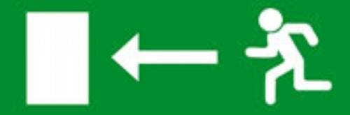 running man arrow to left