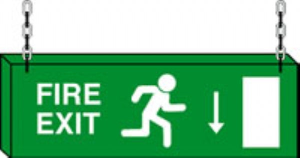 double sided fire exit down