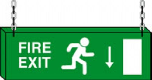 double sided fire exit down