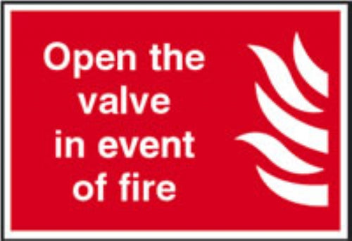 open the valve in event of fire