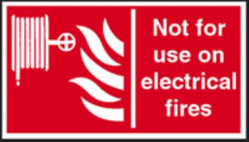not for use on electrical fire