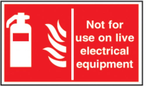 not for use on live electrical equipment